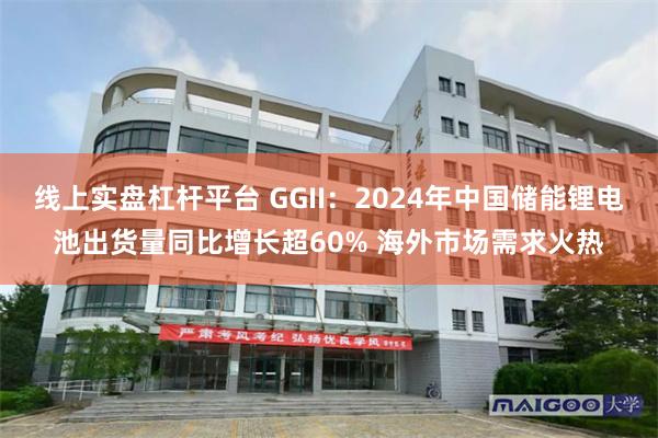 线上实盘杠杆平台 GGII：2024年中国储能锂电池出货量同比增长超60% 海外市场需求火热