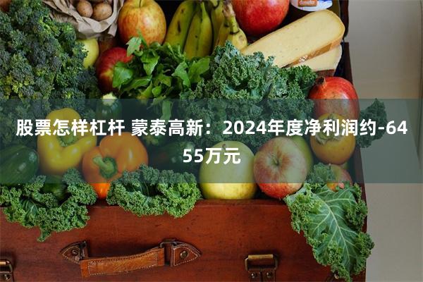 股票怎样杠杆 蒙泰高新：2024年度净利润约-6455万元