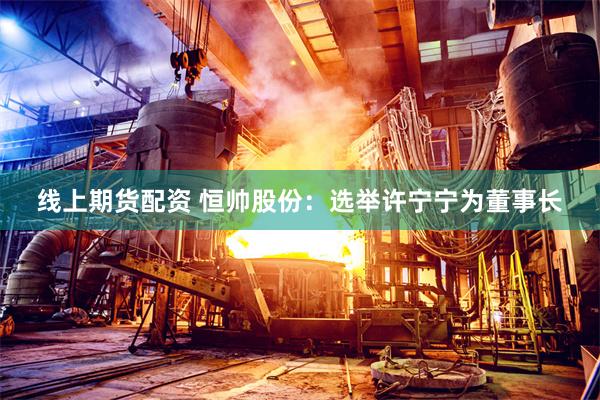 线上期货配资 恒帅股份：选举许宁宁为董事长