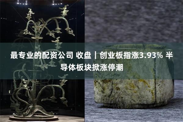 最专业的配资公司 收盘｜创业板指涨3.93% 半导体板块掀涨停潮