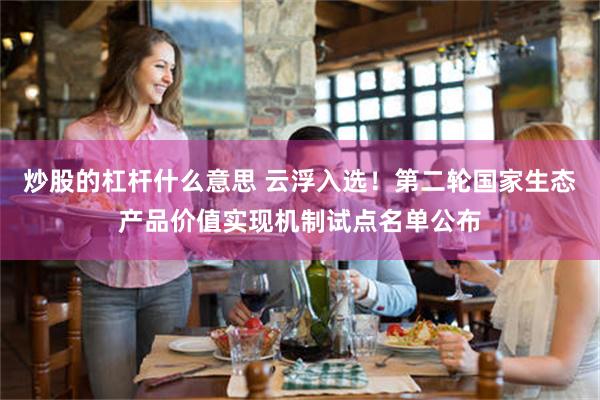 炒股的杠杆什么意思 云浮入选！第二轮国家生态产品价值实现机制试点名单公布