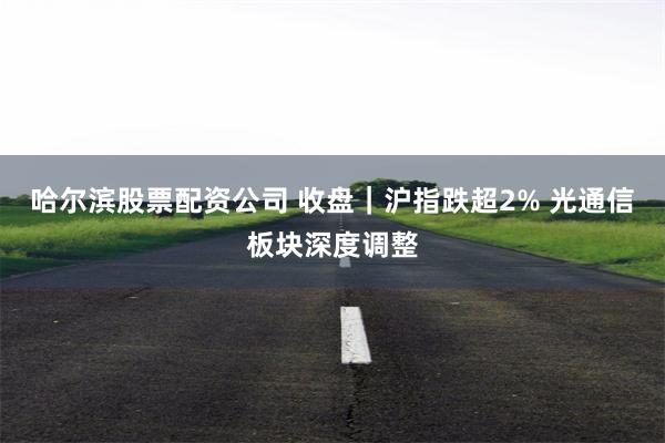 哈尔滨股票配资公司 收盘｜沪指跌超2% 光通信板块深度调整