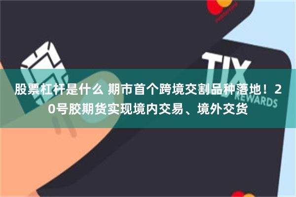 股票杠杆是什么 期市首个跨境交割品种落地！20号胶期货实现境内交易、境外交货