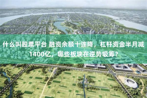 什么叫股票平台 融资余额十连降，杠杆资金半月减1400亿，哪些板块在逆势吸筹？