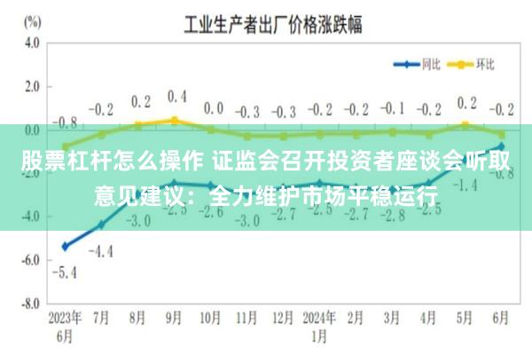 股票杠杆怎么操作 证监会召开投资者座谈会听取意见建议：全力维护市场平稳运行