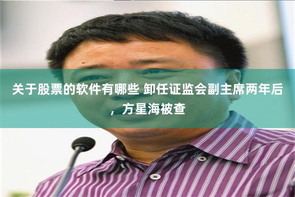 关于股票的软件有哪些 卸任证监会副主席两年后，方星海被查