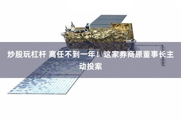 炒股玩杠杆 离任不到一年！这家券商原董事长主动投案