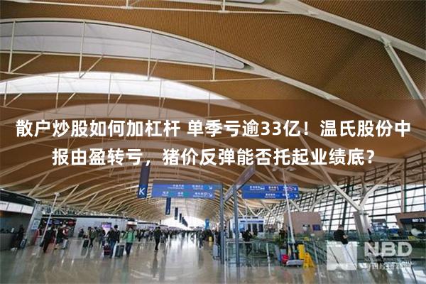 散户炒股如何加杠杆 单季亏逾33亿！温氏股份中报由盈转亏，猪价反弹能否托起业绩底？