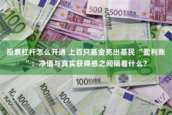 股票杠杆怎么开通 上百只基金亮出基民 “盈利账”：净值与真实获得感之间隔着什么？