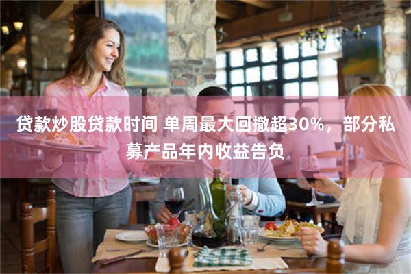 贷款炒股贷款时间 单周最大回撤超30%，部分私募产品年内收益告负