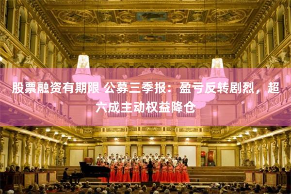 股票融资有期限 公募三季报：盈亏反转剧烈，超六成主动权益降仓